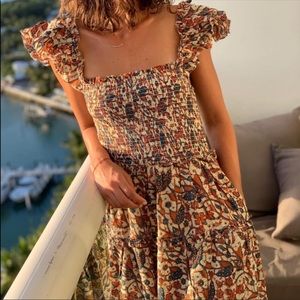 Anthropologie Love the Label smocked Maxi Dress